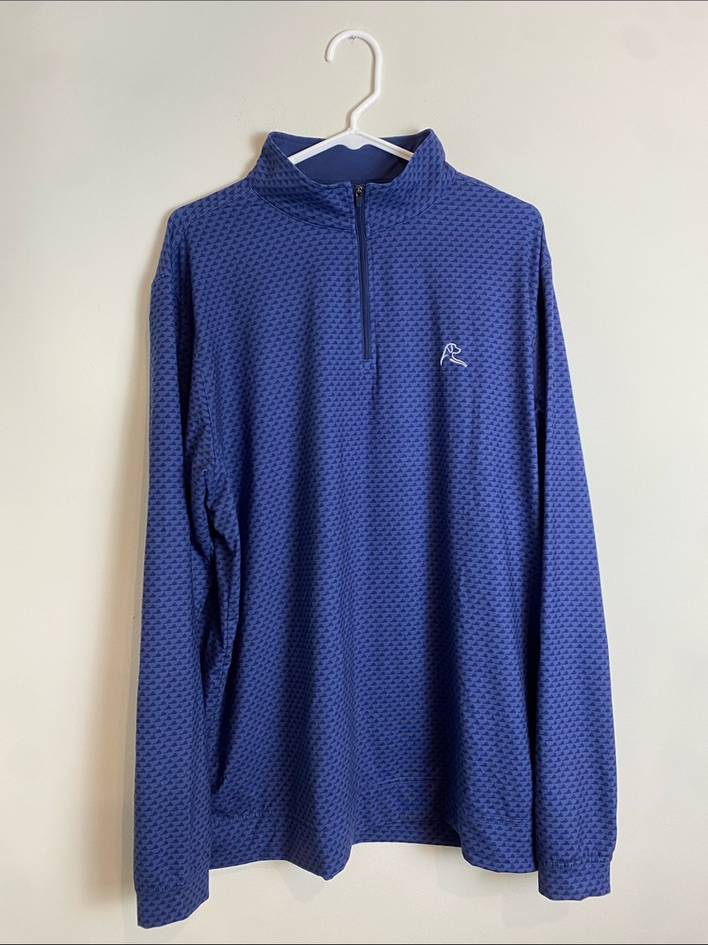 Rhoback Performance Quarter Zip Humpback Virginia State Print Navy Blue XL - Picture 2 of 7